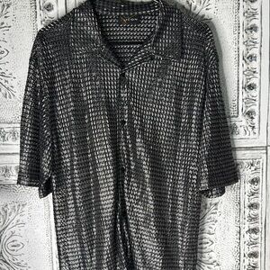 ICON Men's Black and Gray Casual Shirt